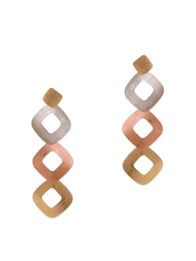 rose gold,yellow gold,silver metal alloy earring