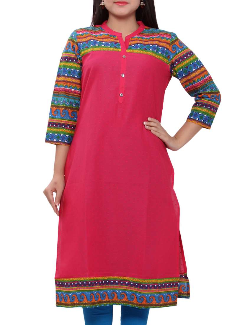 pink cotton kurta