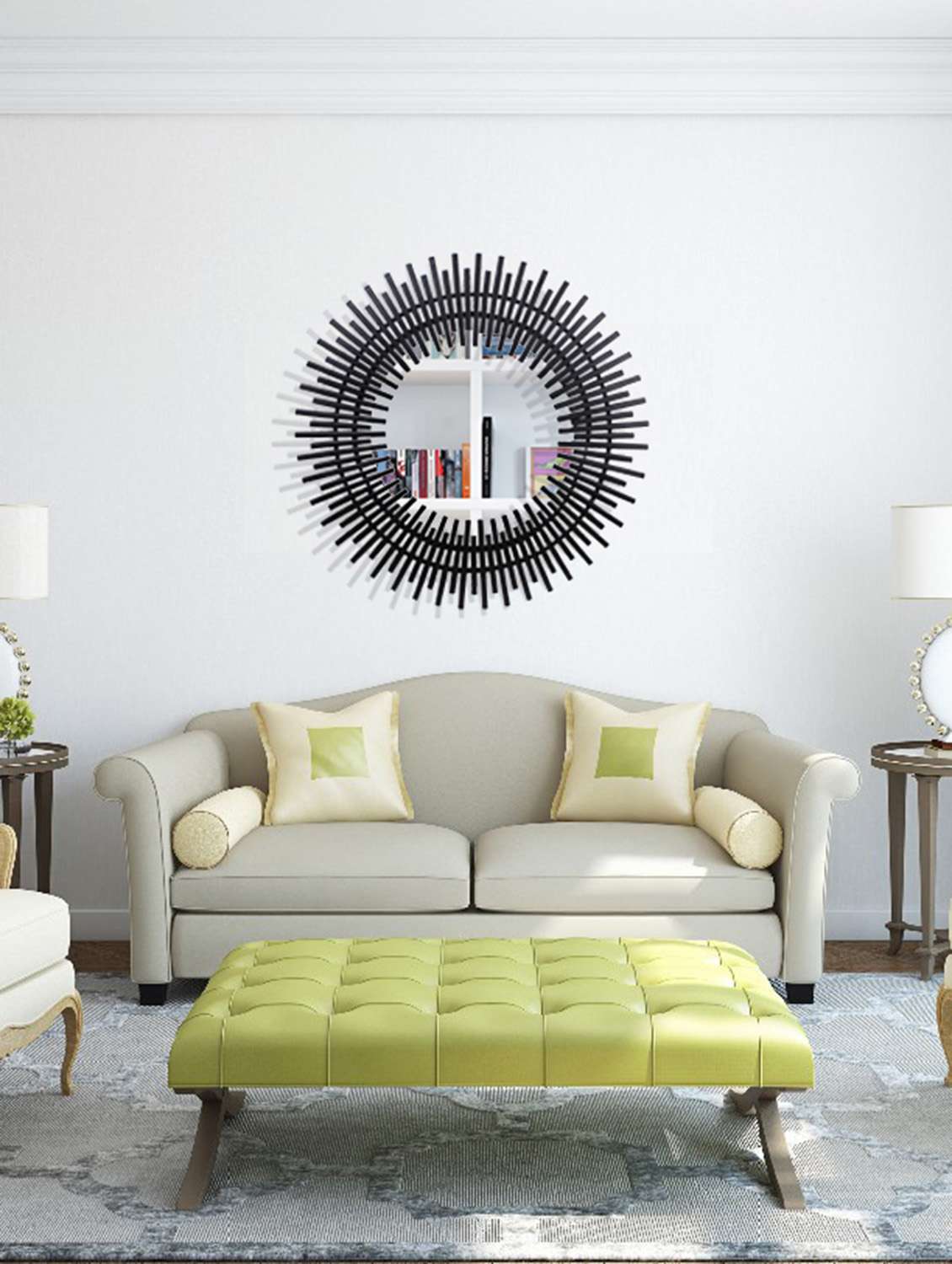 hosley decorative sun shaped wall mirror
