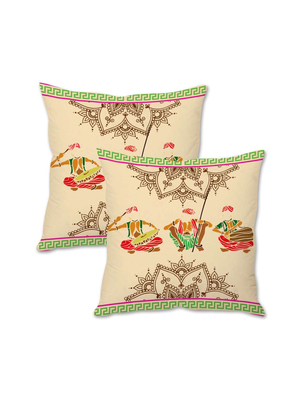 stybuzz indian pop art cushion covers- set of 2