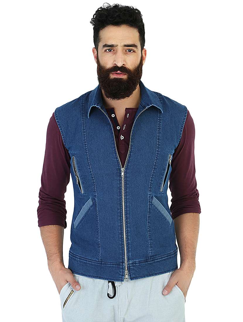 blue cotton denim jacket