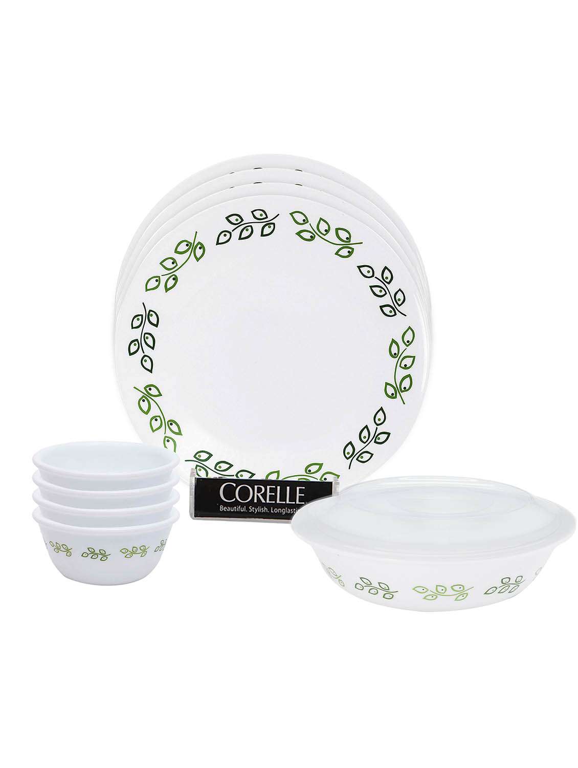 corelle india impressions neo leaf 10 pcs dinner set