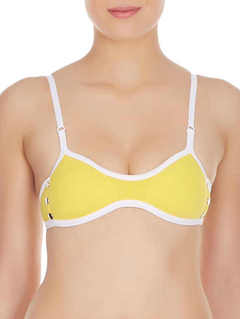 yellow cotton bra - 10524046 -  Zoom Image - 0