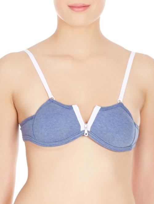 blue cotton bra - 10524048 - Standard Image - 0