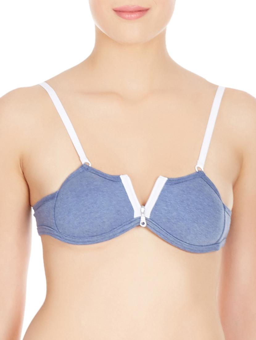 blue cotton bra - 10524048 - Zoom Image - 0