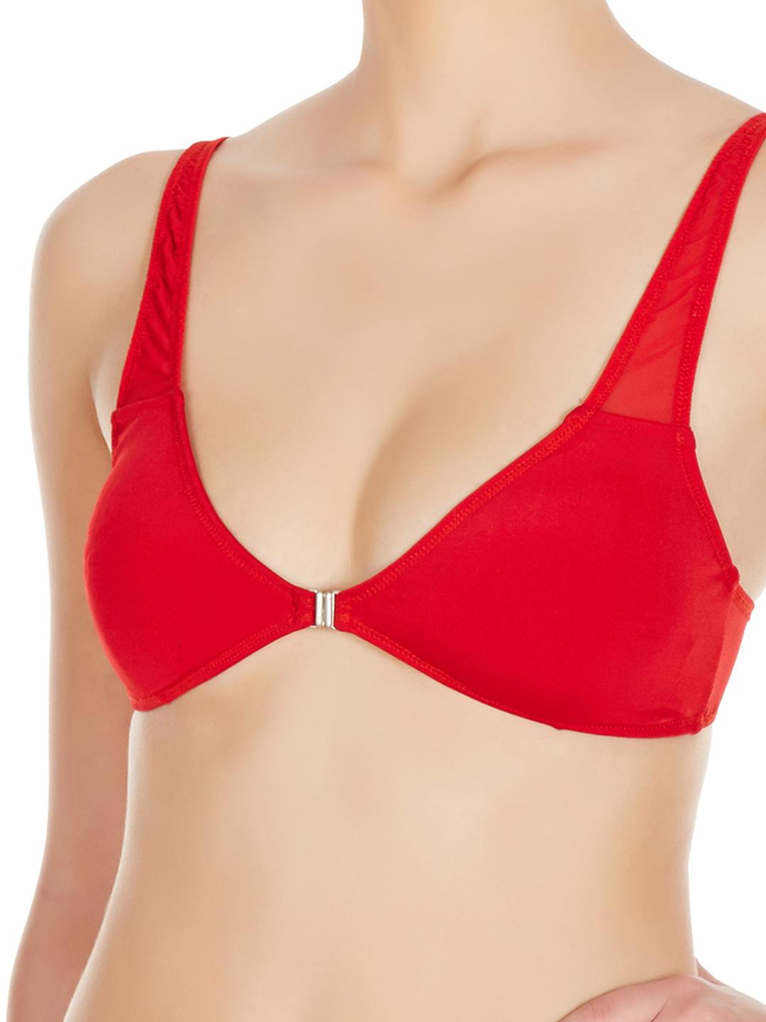 red polyester bra - 10524087 - Standard Image - 3
