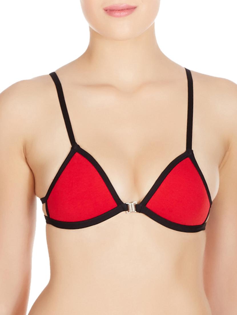 red cotton bra - 10524104 - Zoom Image - 0