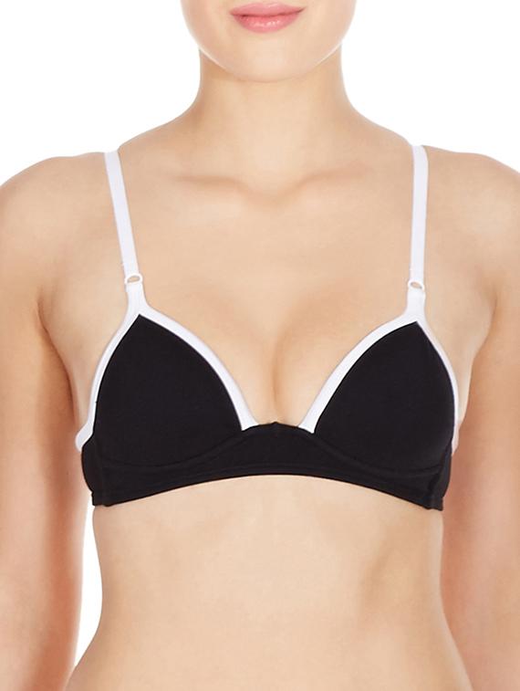 black cotton bra - 10524111 - Zoom Image - 0