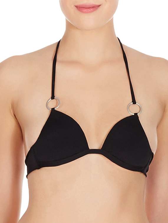 black polyester bra - 10524127 - Zoom Image - 0