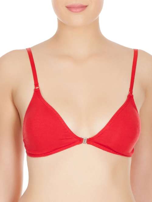 red cotton bra - 10524138 - Standard Image - 0
