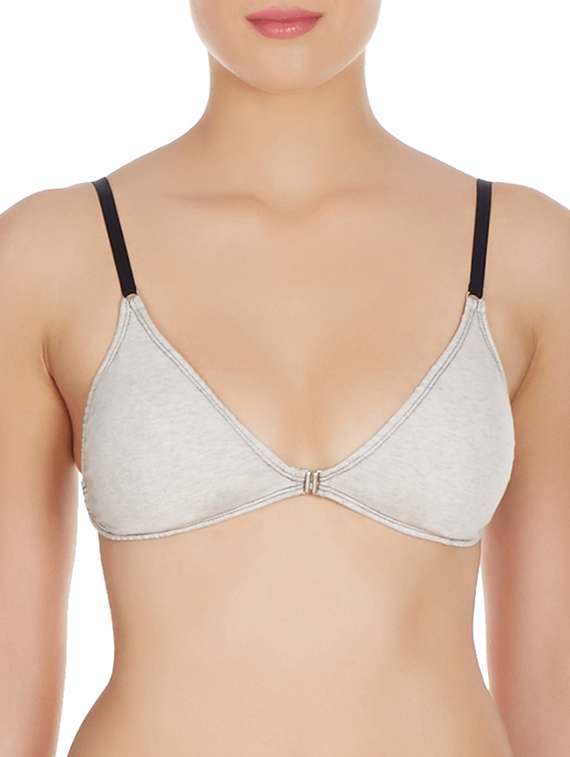 off white cotton bra - 10524151 - Zoom Image - 0