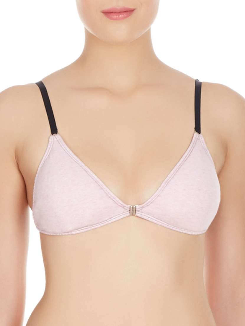 pink cotton regular bra - 10524152 - Zoom Image - 0