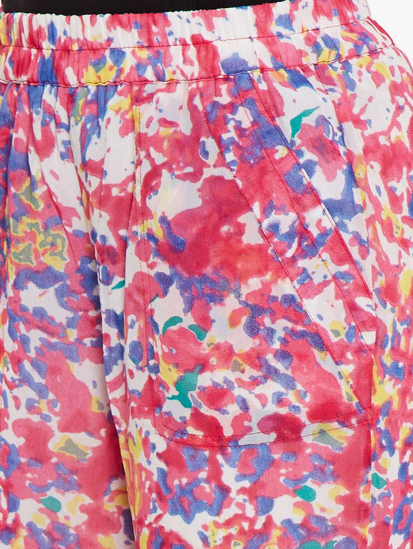 pink georgette peg trouser - 10549152 -  Standard Image - 3