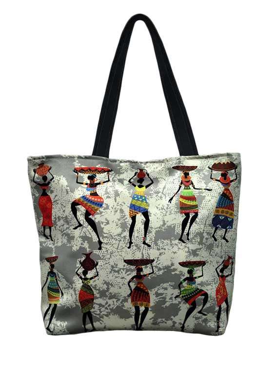 multicolor polyester tote