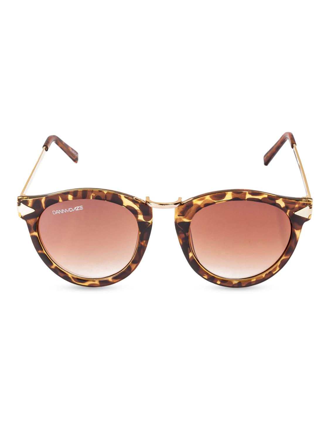 printed & golden frame sunglasses