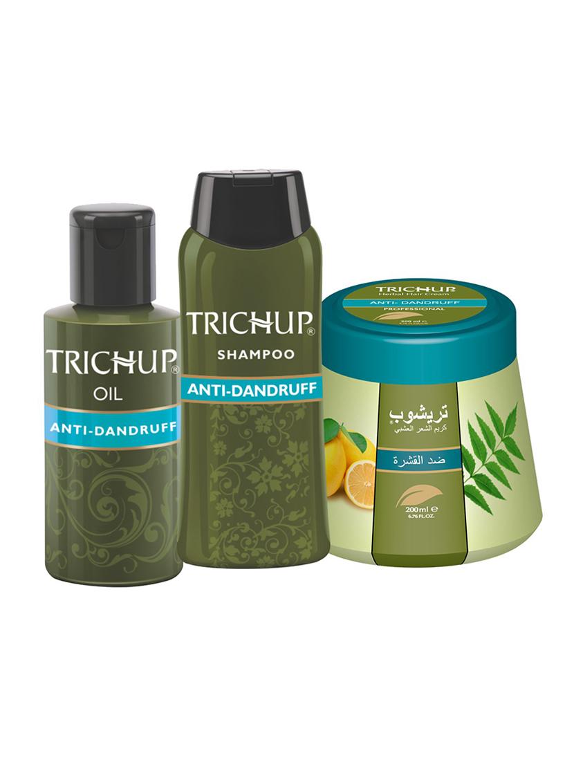 Trichup Scalp Nourishment Kit (Anti - Dandruff Oil (100ml), Anti - Dandruff Shampoo (200ml), Anti - Dandruff Cream (200ml)) - By