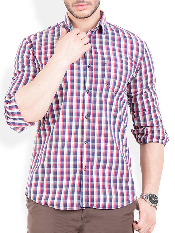 blue cotton casual shirt