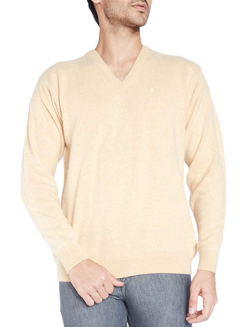 Buy online Raymond Orange Wool Sweaters from top wear for Men by