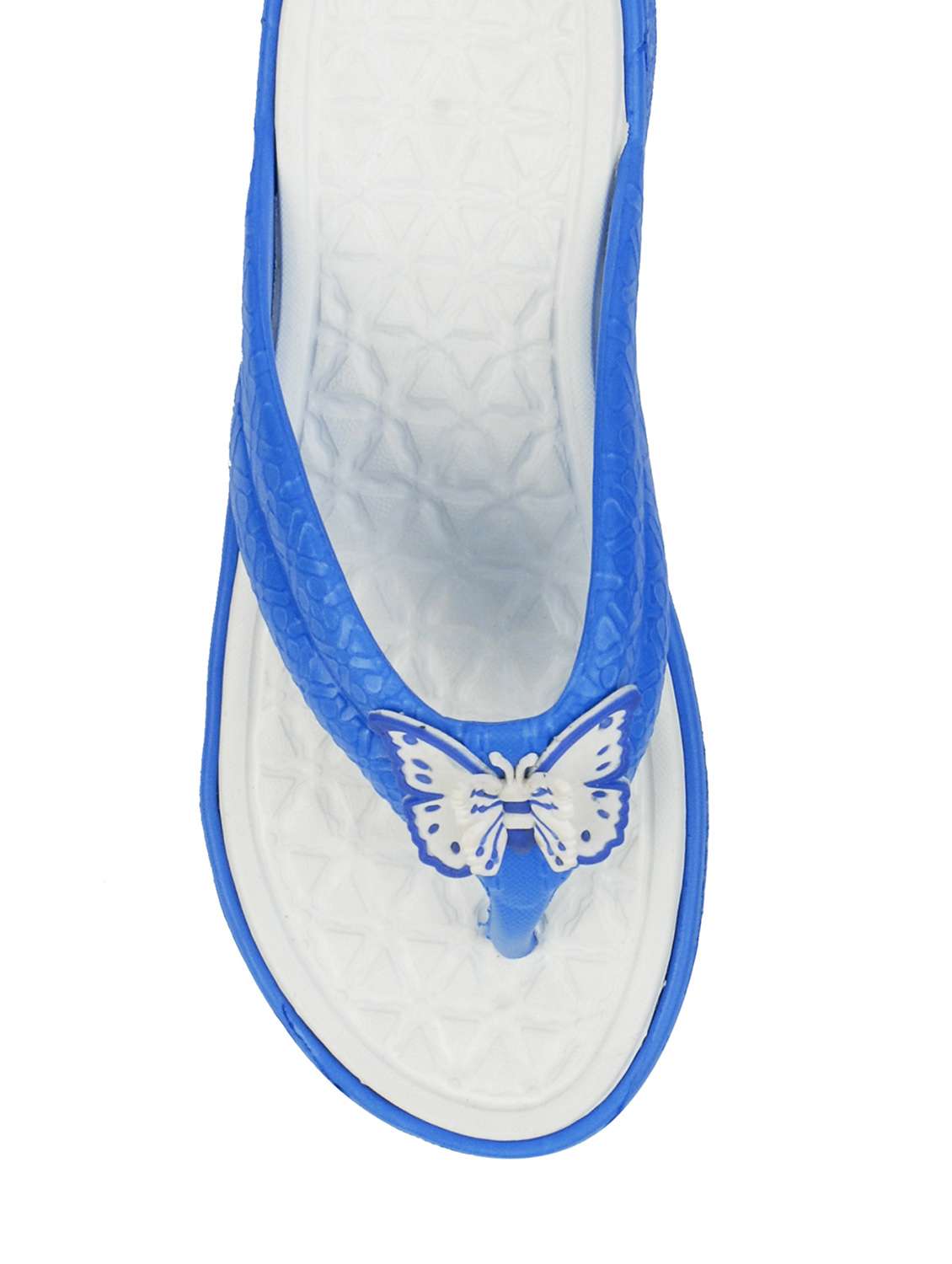 White,blue Rubber Flip Flops - 10606737 -  Standard Image - 3
