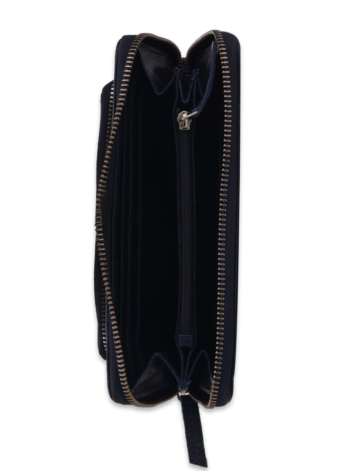 Midnight blue double zipper clutch - 10677 -  Standard Image - 3