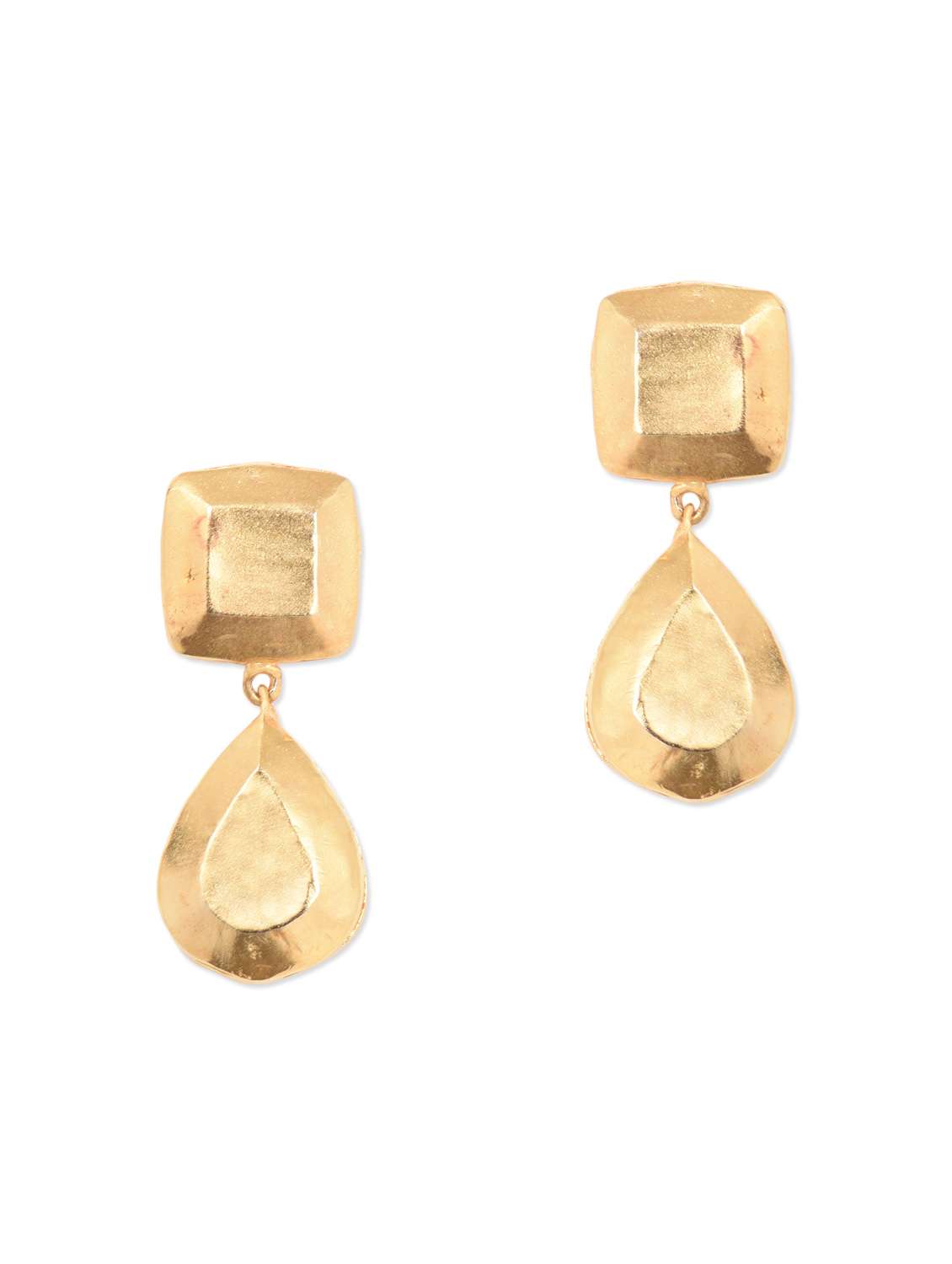 geometric shaped drop earrings