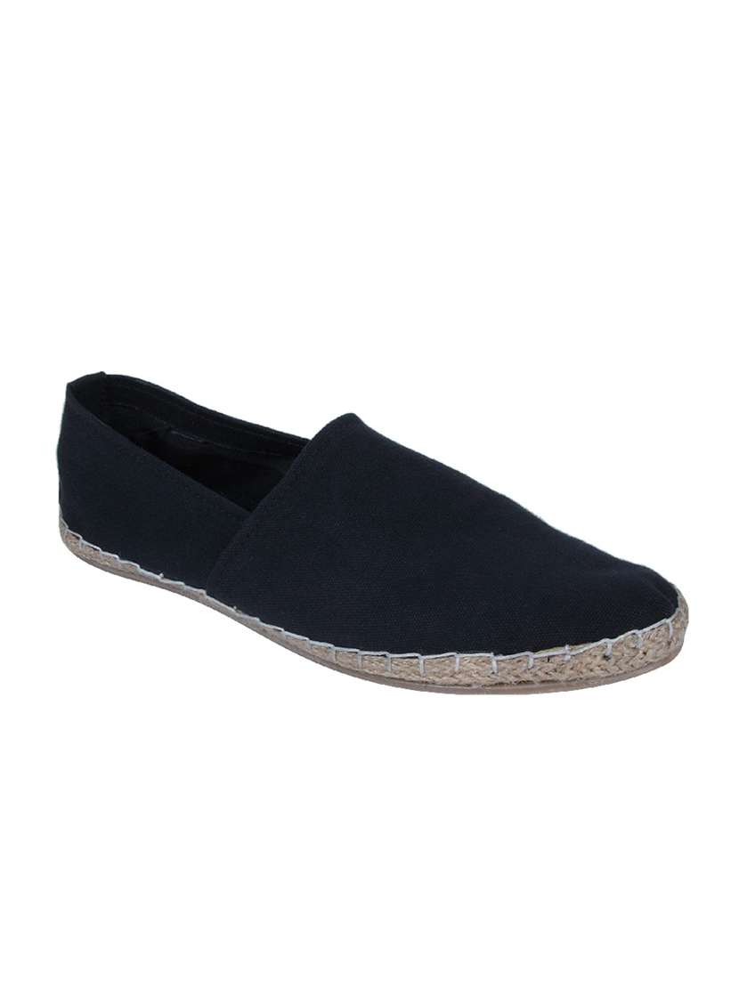 black canvas espadrilles