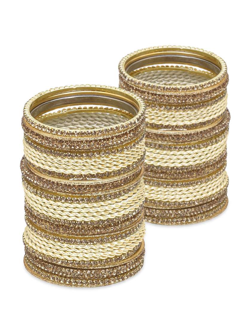 cream metal alloy bangle