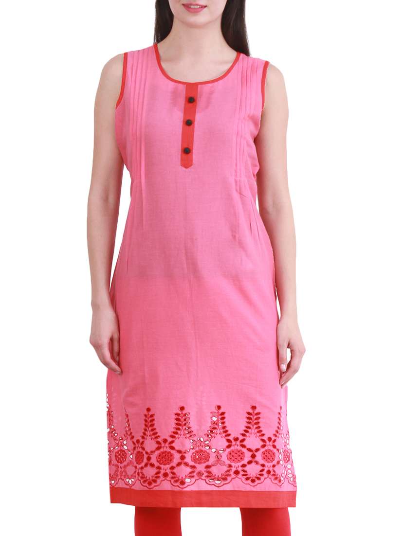 pink cotton kurta