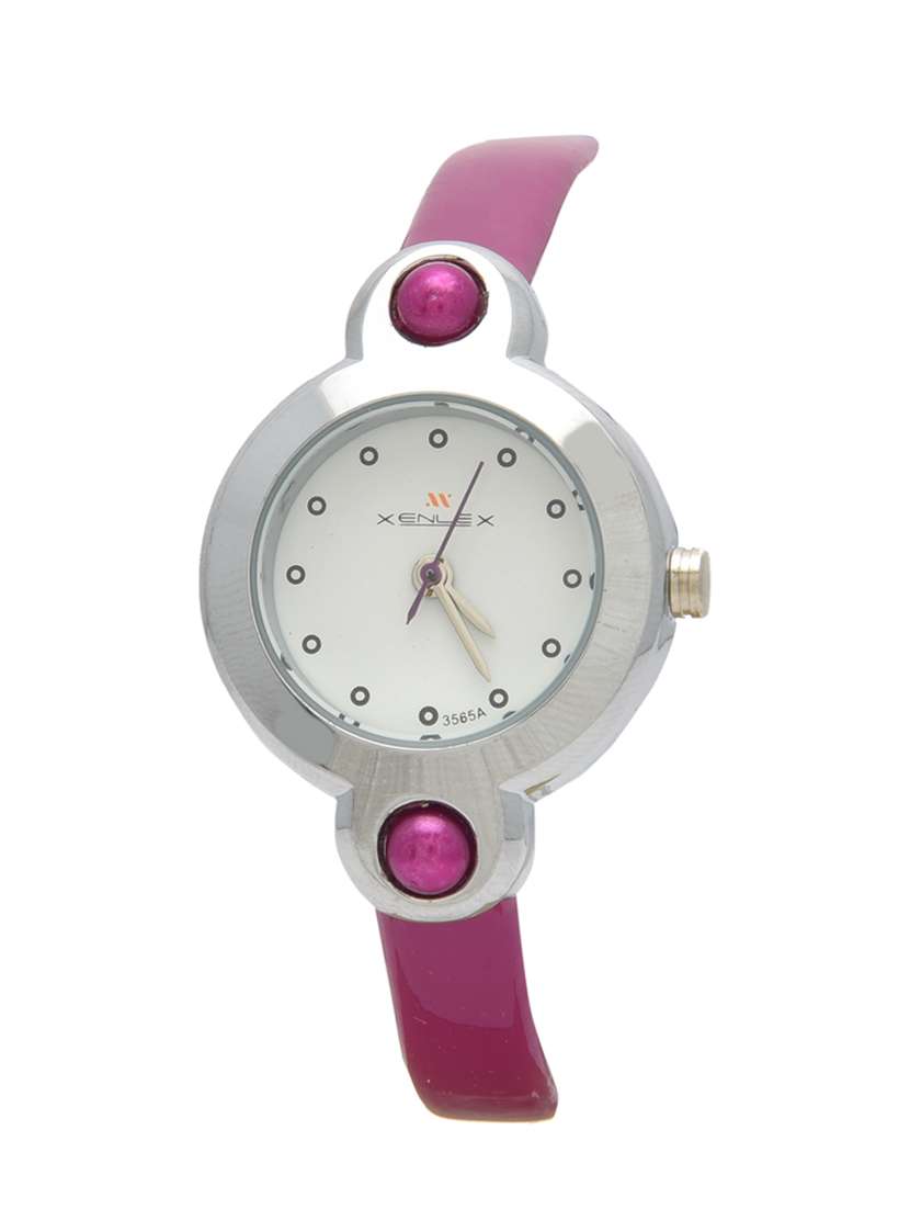 xenlex pink color dial watch for women