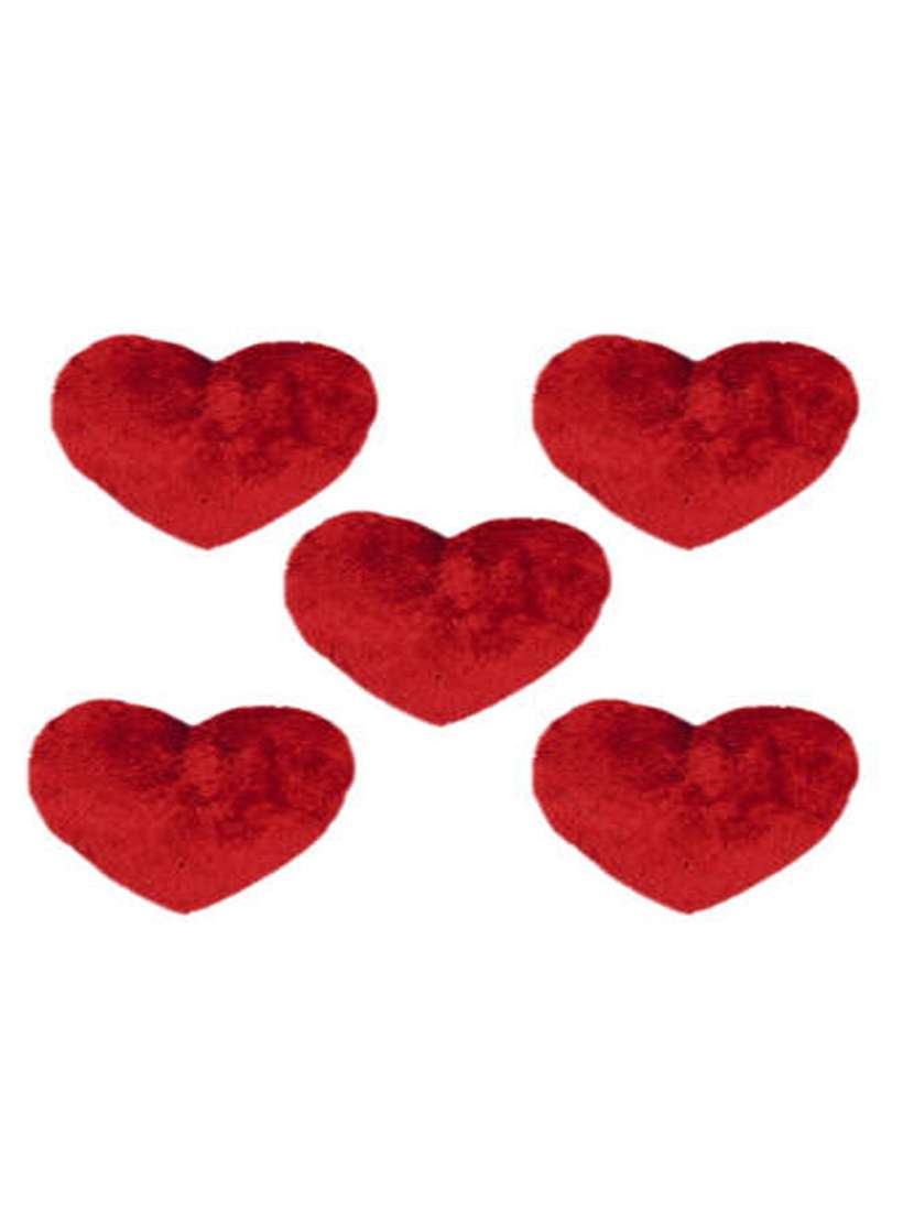5 heart pillows :: 1 heart curtain