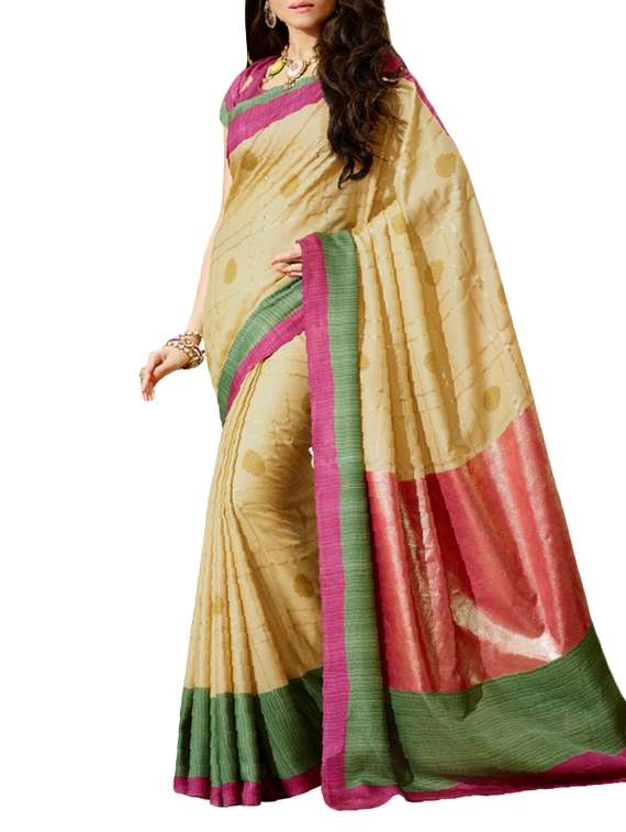 multi colored silk saree