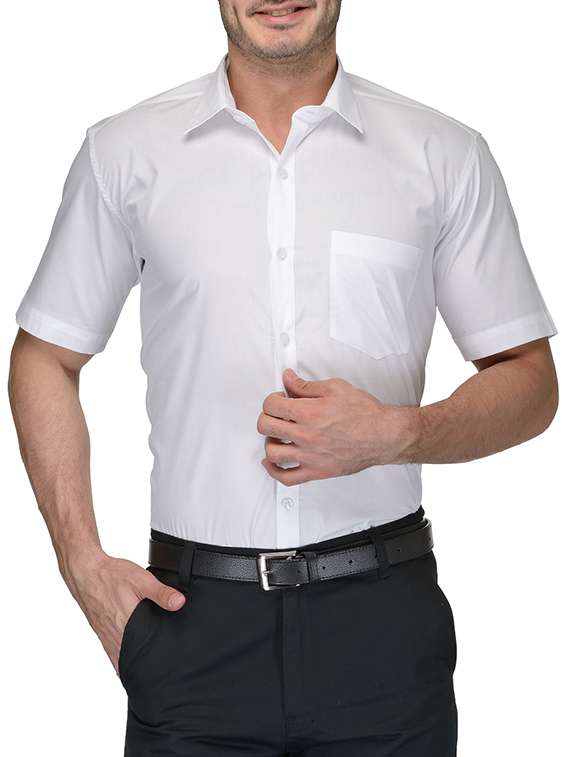 white cotton formal shirt