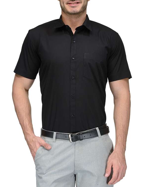 black cotton casual shirt