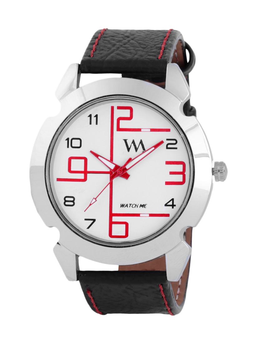 black leather analogue watch - 10809554 - Zoom Image - 0