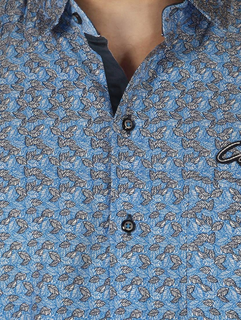 light blue cotton casual shirt - 10819637 - Standard Image - 3
