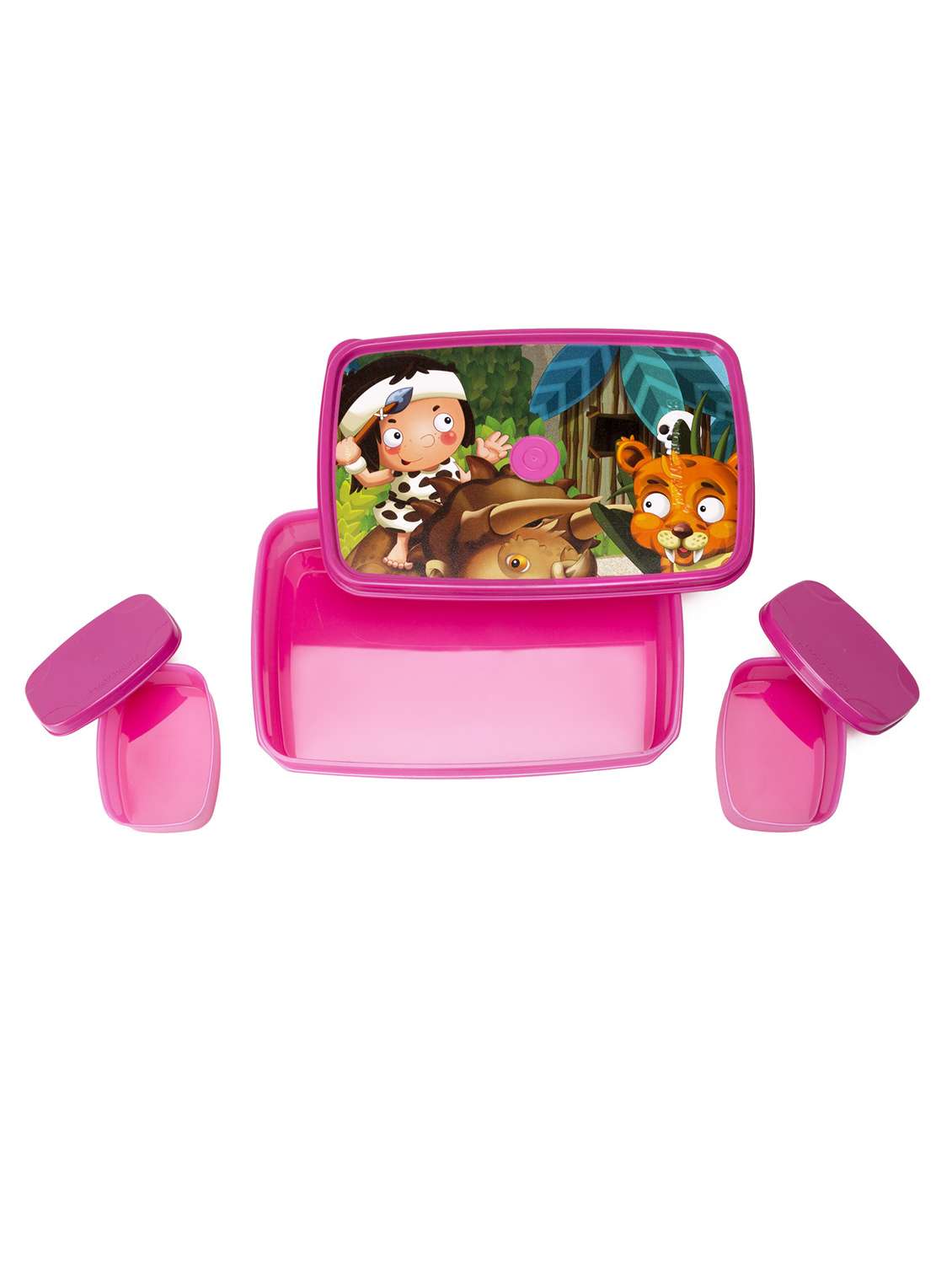 pink plastic lunch box