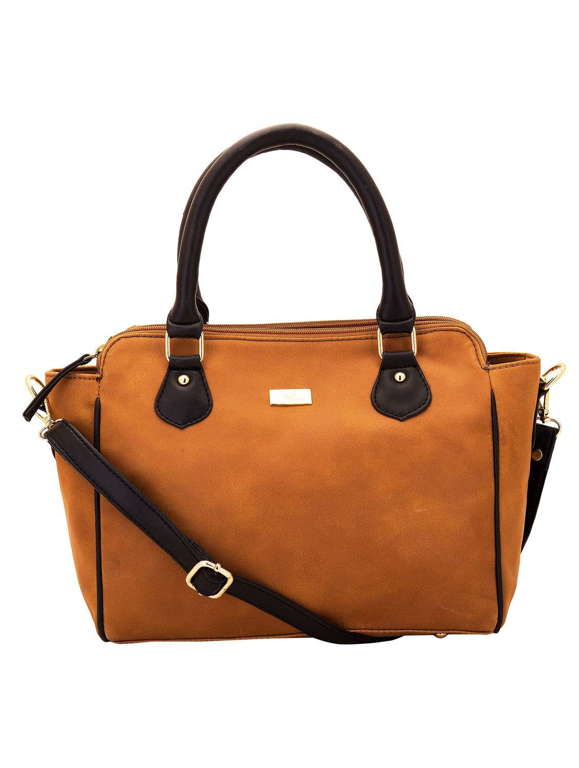 tan leatherette handbag with sling