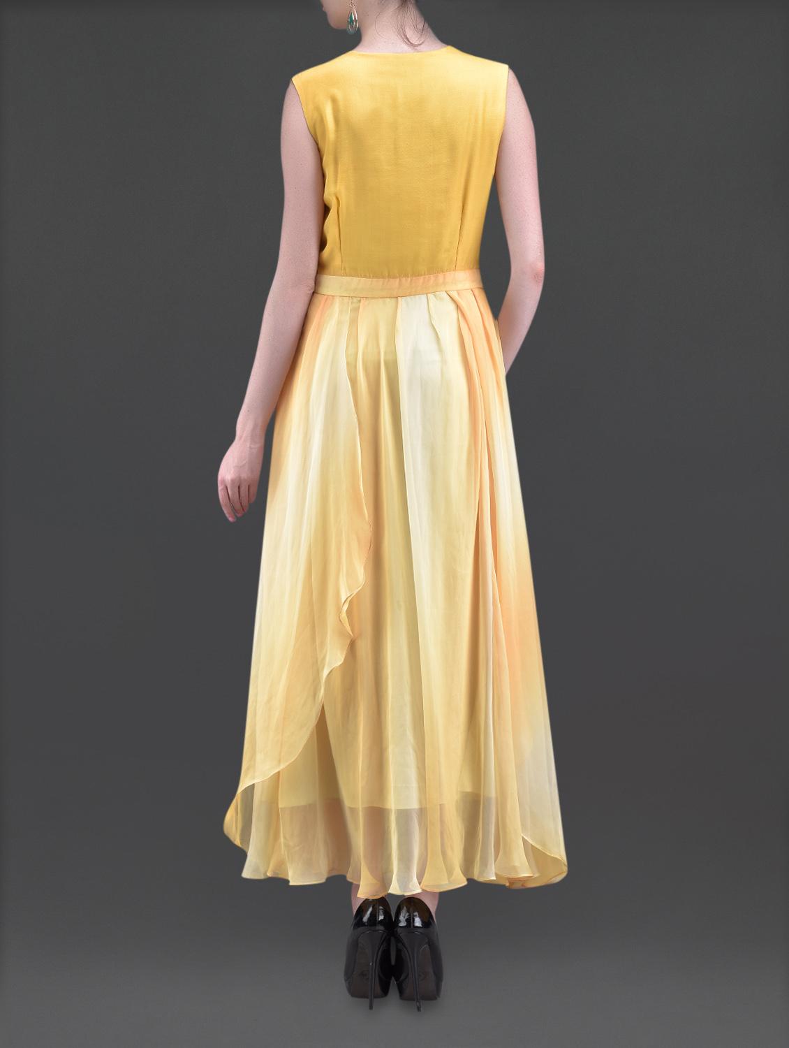 Yellow Cocktail Dress Ombre