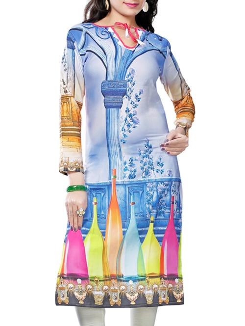 multicolor crepe kurta - 10881364 -  Standard Image - 0