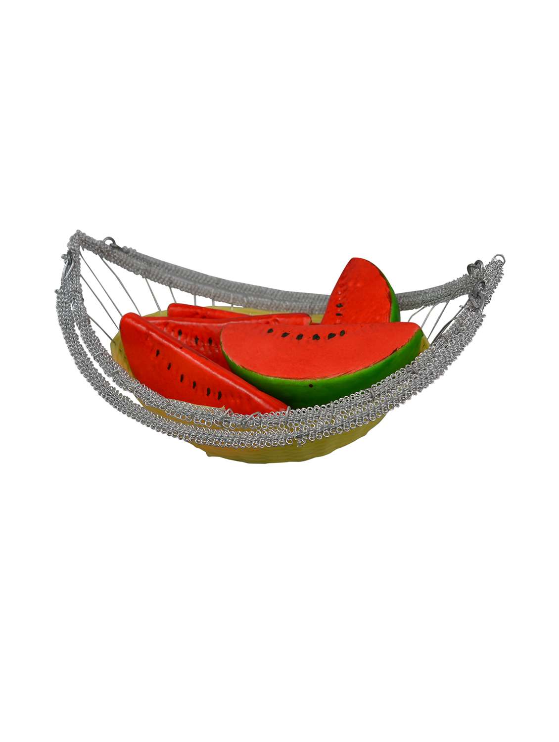 Artificial Lengh Basket With Artificial 5 Fruits