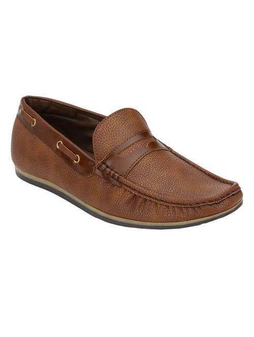 brown faux leather loafers - 10889279 - Standard Image - 0