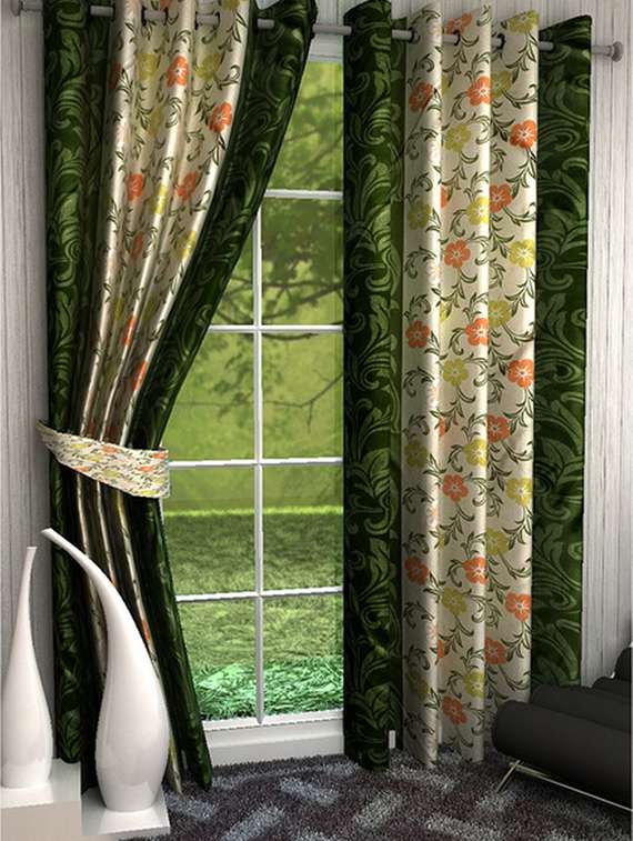 k d??cor beautiful polyster window curtain - 1 pc