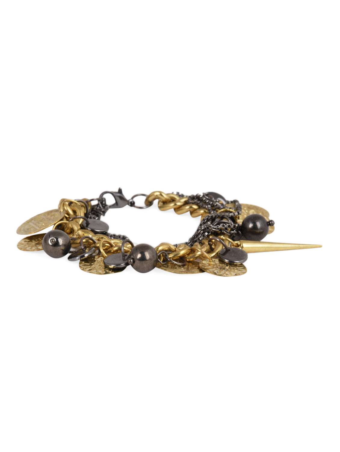 embossed coins embellished bracelet