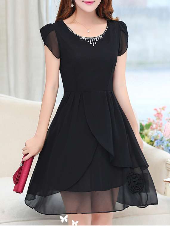 short black western dress Little Black Dress