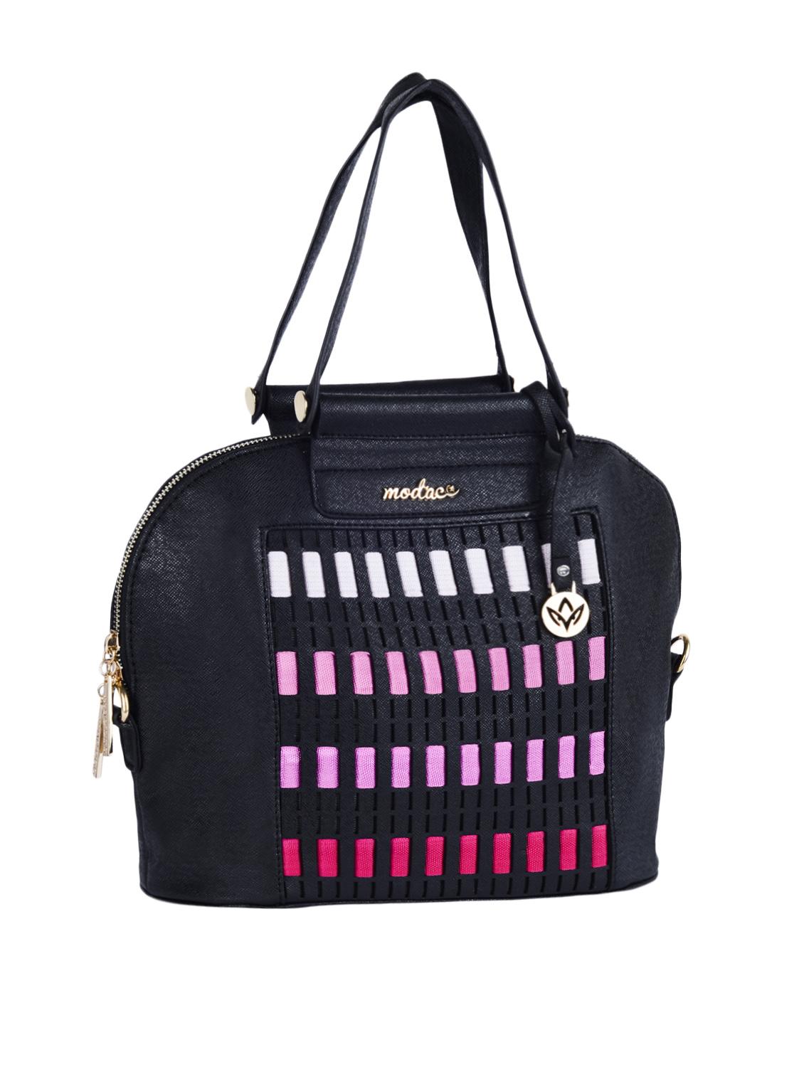 Multi Colour Blocks Leatherette Handbag - Mod'acc