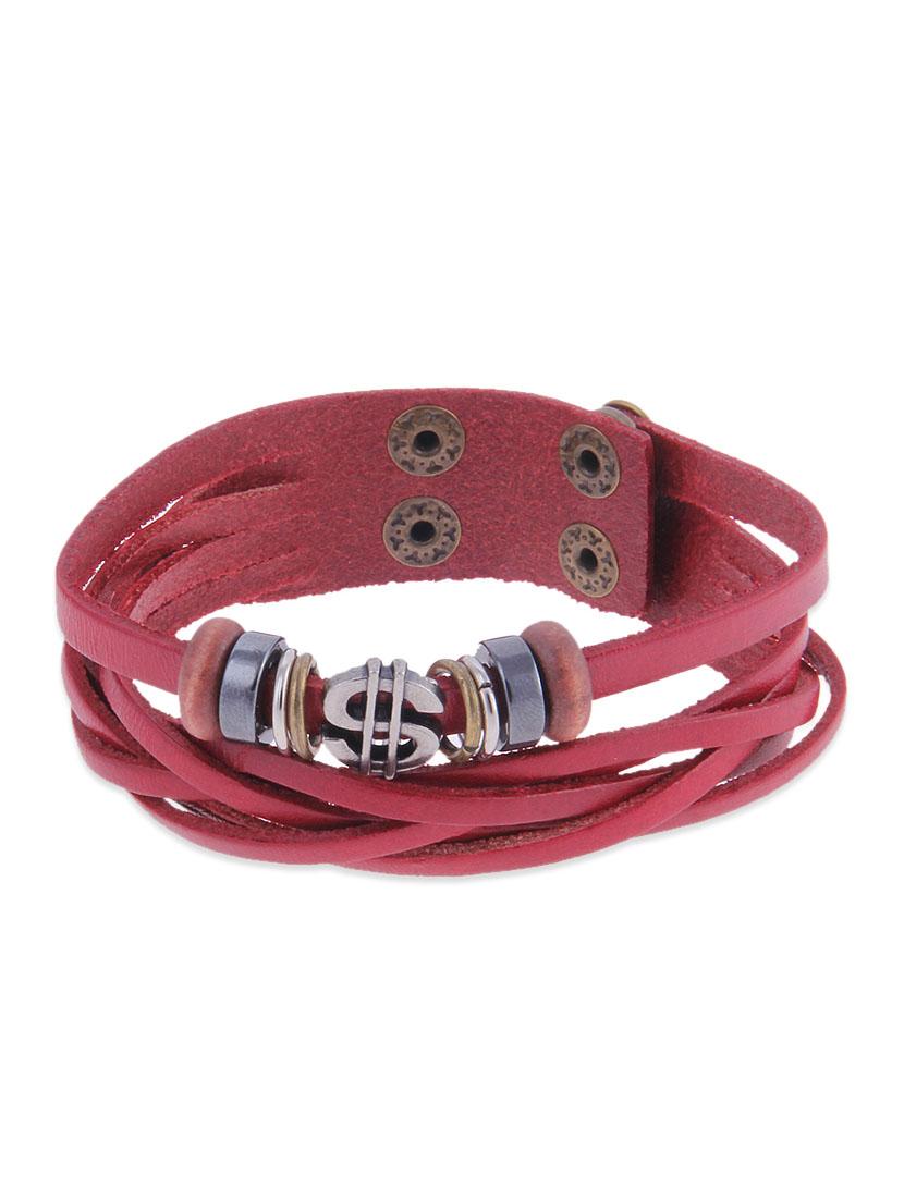 wine leatherette bracelet