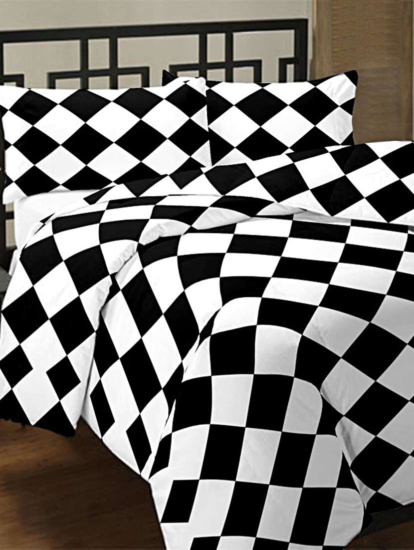 Buy online Black White Monochrome Single Ac Blanket from quilts