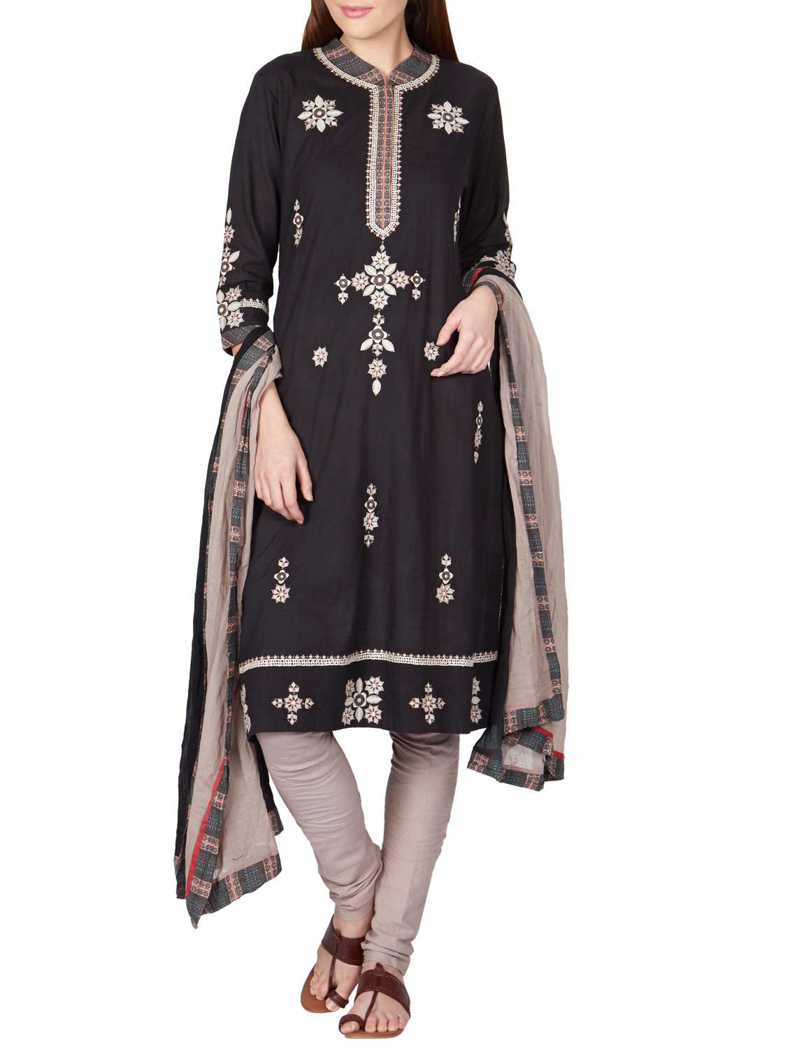 black chiffon set