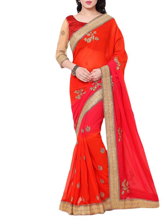 multicolor georgette saree