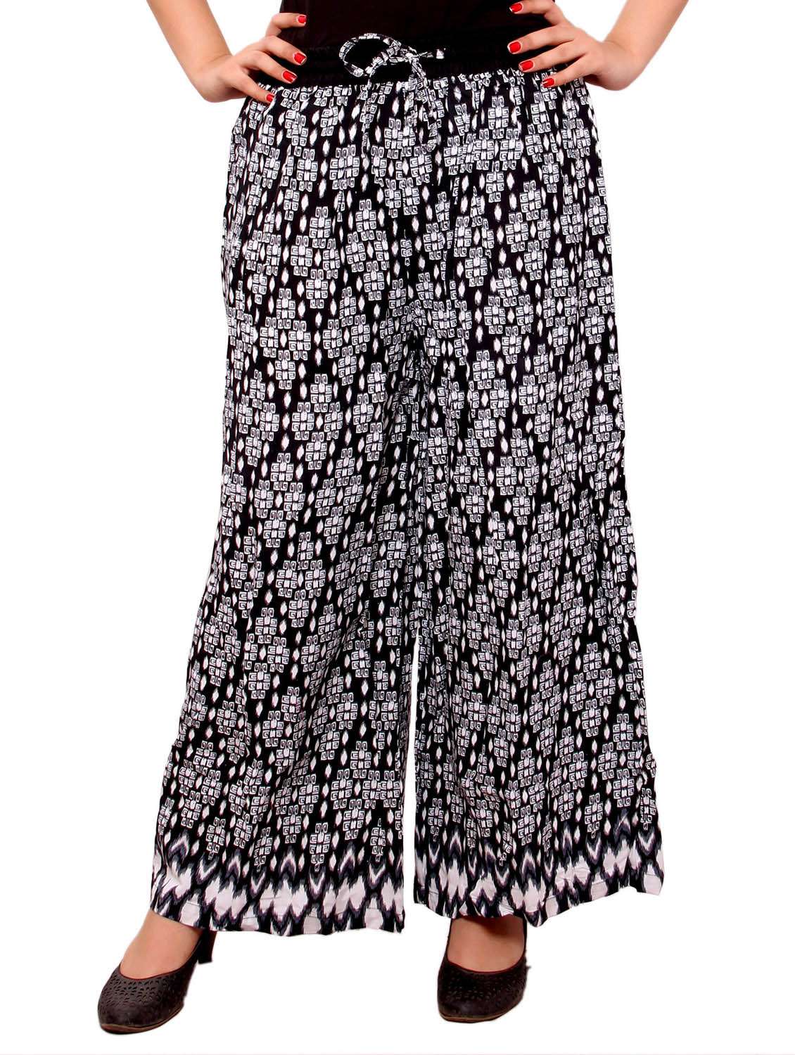 black cotton palazzos